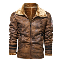 World War II mens retro American fur German Air Force plus velvet jacket US Navy fur one-piece jacket