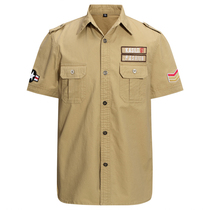 Army male Special Forces pilot shirt summer clothes US Air Force World War II tooling German military uniform shirt male Navy