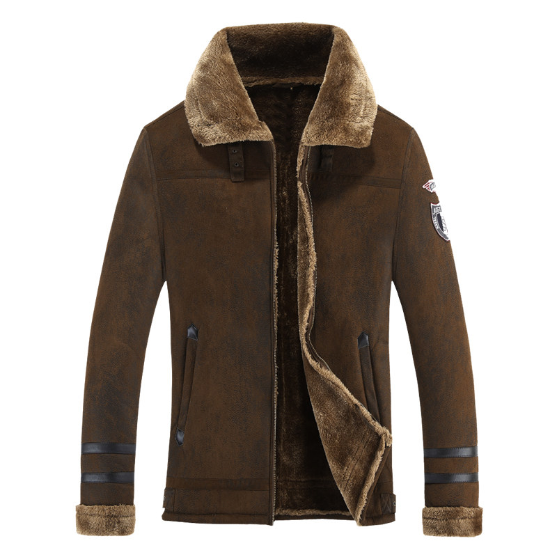 European and American military fan fur jacket men air force flying suit hunting army brigade coat governor fur one coat man