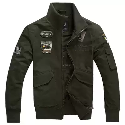 German military uniform Air Force One thin jacket men plus size loose cotton coat European and American military fans overtop