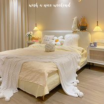 Light luxury fabric bed Detachable and washable master bed Nordic simple double bed 1 8 meters ins net red bed Minimalist modern bed