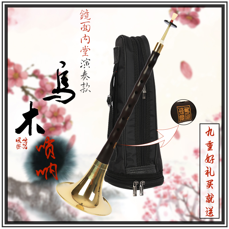 Hongyi Fengming Wumu Suona Wood Suona Ds D Tune National Musical Instruments Beginners Mirror Inner Hall Playing with Free Whistle Film