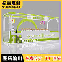 Wanda Shopping Mall Ice Cream Multi-Point Aisle Painted Display Cabinet Customized Egg Waffle Milk Tea Shop Snack Counter