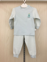 Maimiji childrens autumn and winter new large size home clothes collar set Korea Shu Velvet warm shoulder open set baby clothes