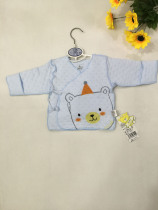 Bunbile baby baby baby autumn winter warm birth clothes bamboo fiber clip wire digging back and the same shirt