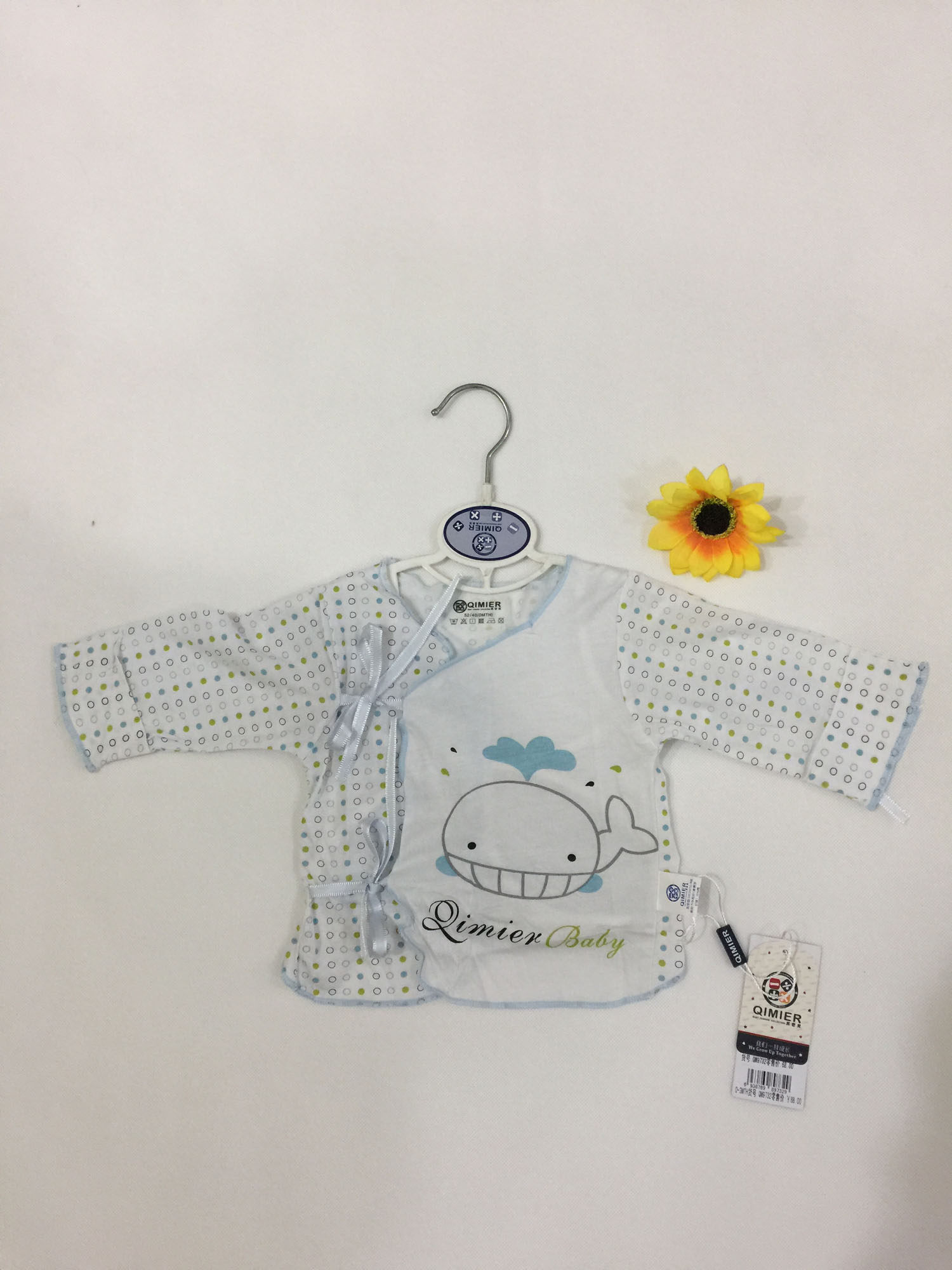 Qi Mi'er infant spring and summer thin contract shirt top Masaier single-sided wetsuit 2 packs 9732