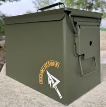 Predator iron box ID card tactical box storage box outdoor seatable and detachable sealed explosion-proof large box