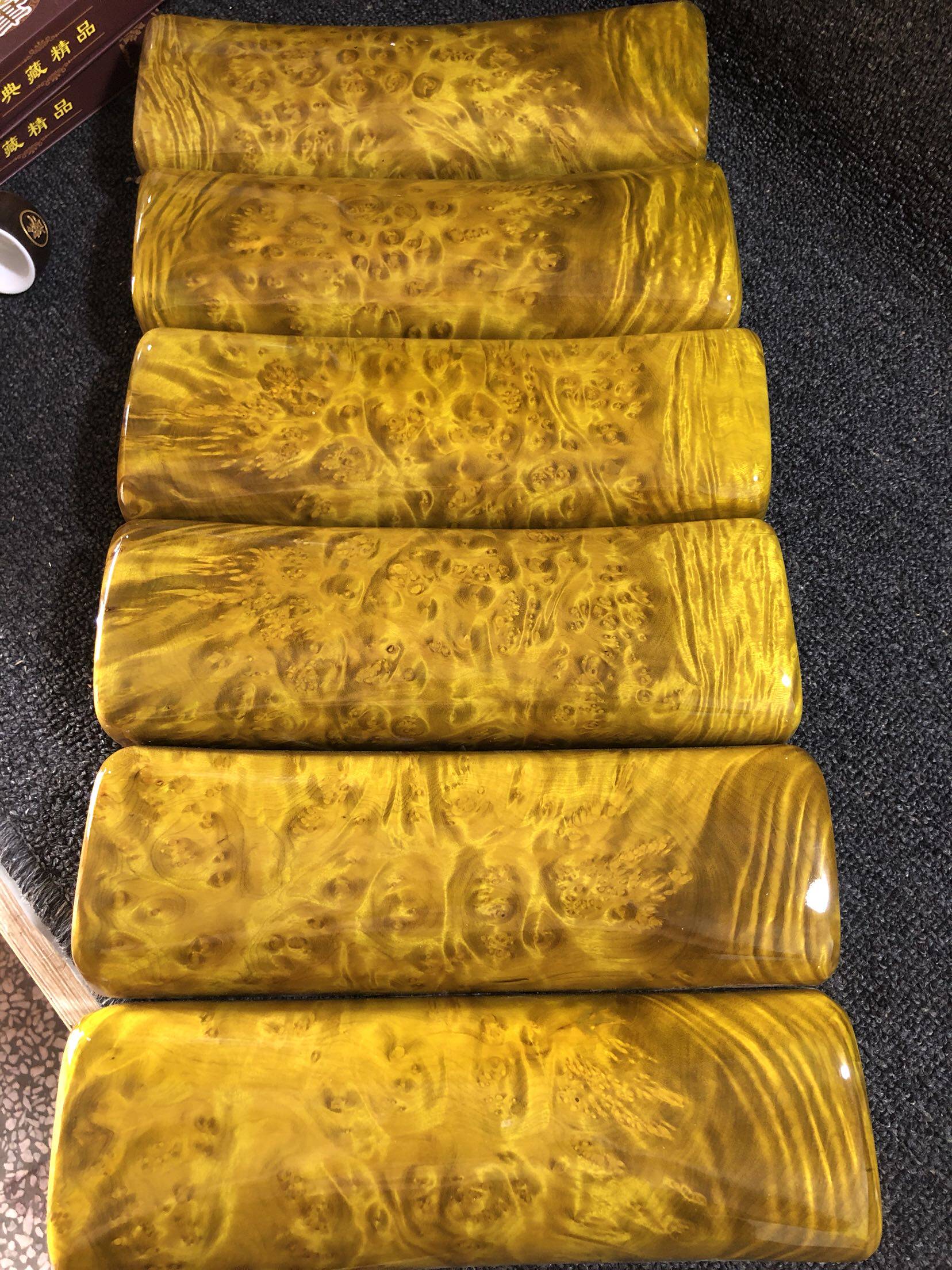 Myanmar gold Zhangke pillow cervical spine pillow care neck pillow health pillows cold pillows whole wood water corrugated red wood pendulum piece one pair out