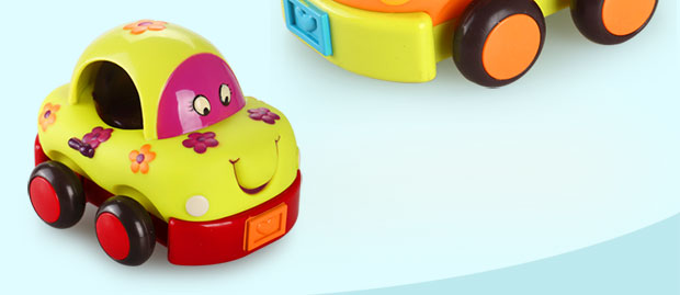 美国B.Toys回力车玩具 儿童小汽车套装 男孩宝