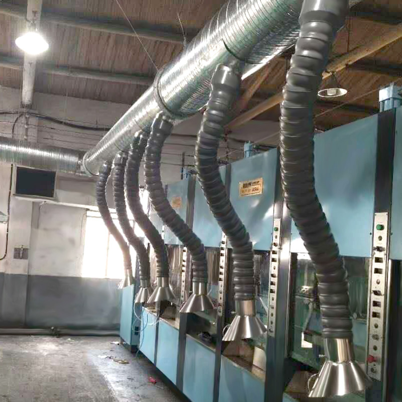 Universal positioning bamboo joint tube industrial dust removal large caliber suction arm extraction hood air purifying electric welding fume exhaust pipe hood