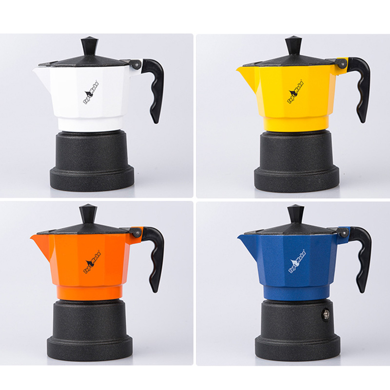Top Teflon Classic Home Italian Moka Coffee Pot Black Italian Import Top Moka Spot