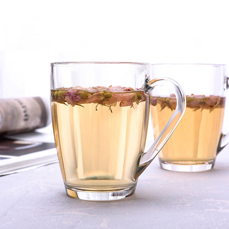 Icon Harra tempered glass with handle mark cup Italy imported Bormioli Rocco spot