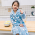 Gegemi flannel phim hoạt hình thiếu nhi áo ngủ bé trai mùa thu và mùa đông đồ ngủ một mảnh cô gái áo choàng yukata dày dày áo ngủ 2 dây Night Robe