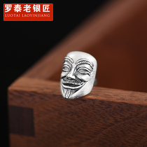 Rotai Old Silversmith Mens Ear Accessories Tide Mens Street Personality Creative Han Edition 99 Pure Silver Ear Nails only