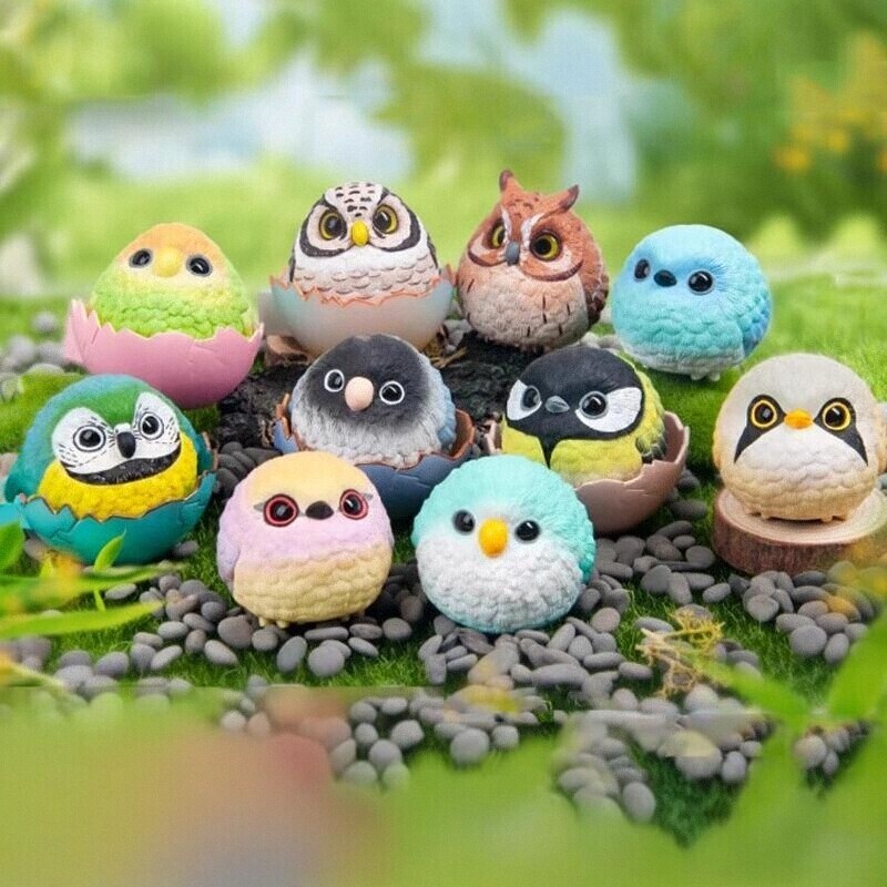 Authentic Autumn Chirp Memories Blind Box Fat Chirp Fantasy Island Bird Parrot Figurine Ornament Peripheral Gift