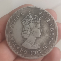 Antique Ancient Coin Silver Meta Silver Round Emulation Tasting Foreign Female Statue Back Sea Sailing Antique Coins Old Objects