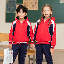 Kindergarten garden clothes autumn and winter clothes three-piece primary school class clothes plus velvet thickened childrens winter school uniform sports suit