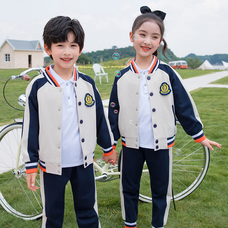 Children's College Wind school uniforms Autumn winter clothing Kindergarten Garden Suit Baseball Uniform Elementary School Kids Fall Class for the Machia Three sets