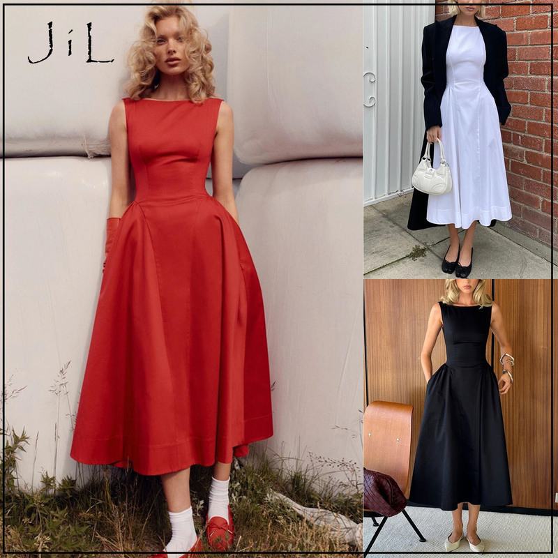 Buyer's Store Genuine American Helsa Tank Dress New Model Elsa Hosk Same Style Slim Waist Sleeveless Dress