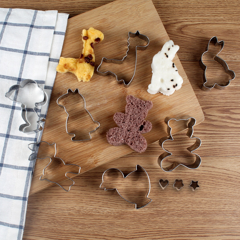 Stainless Steel Steamed Buns Die Suit Animal Cartoon Steamed Buns Head Cheedie Petch Facial Slice Slicer Thicken Handmade Mold