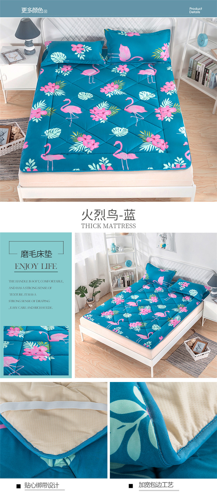 Nệm mềm dày 1,8m giường nhíp bông đôi bông 1,5m bông 0,9 ký túc xá sinh viên đơn 1,2 pad nệm cao su giá rẻ