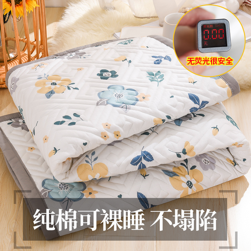 Cotton small flower mattress summer thin cushion anti-slip household mattress with single double bed tatami mattress