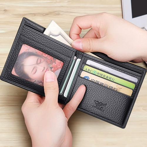 Septwolves, мужской бумажник, тонкий вместительный и большой кожаный кошелек, из натуральной кожи, коллекция 2021, воловья кожа