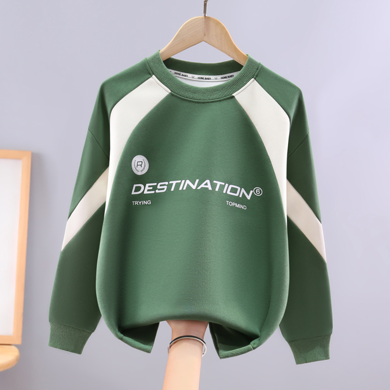 Boys' Long-Sleeved T-Shirt, Spring and Autumn Style, 2026 New Children's Sweatshirt, Cool and Stylish, Big Kids' Clothing, Boys' Base Shirt