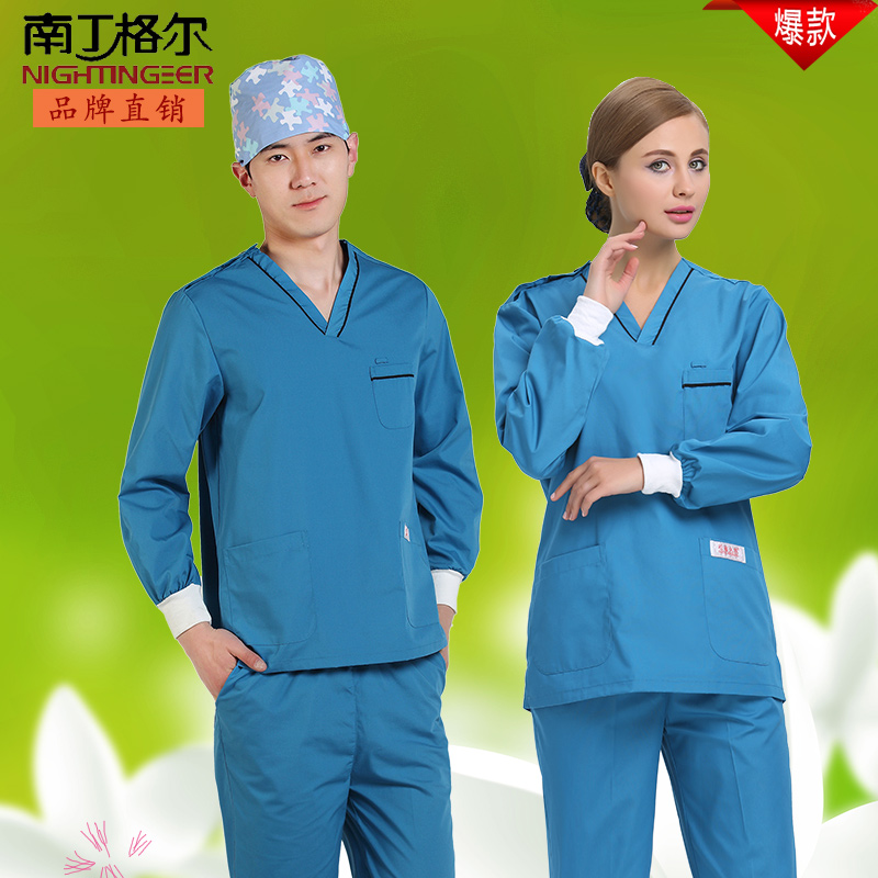 Doctor-in-clothes wear and nurse sweatshirt white coat Coat Surgery Suit for Surgical Clothes Anesthesia Clothing for Isolation Jacket Brush Handwear