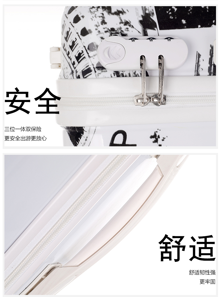 Phim hoạt hình vali nữ hộp mật khẩu dễ thương 20 inch lên máy bay vali du lich