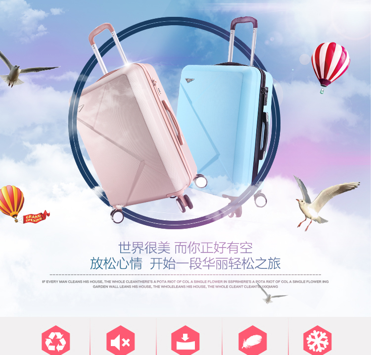 Phiên bản tiếng Hàn của sinh viên đại học phổ quát hành lý bánh xe 24 inch trường hợp xe đẩy nhỏ tươi vali nữ 20 inch mật khẩu hộp 26 inch vali du lich