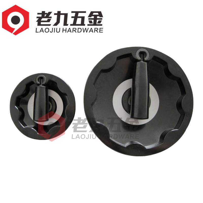 Inner Corrugated Handwheel Gum Wood folding handle handwheel machine tool with full amplitude of hand-hand wheel 100125160200