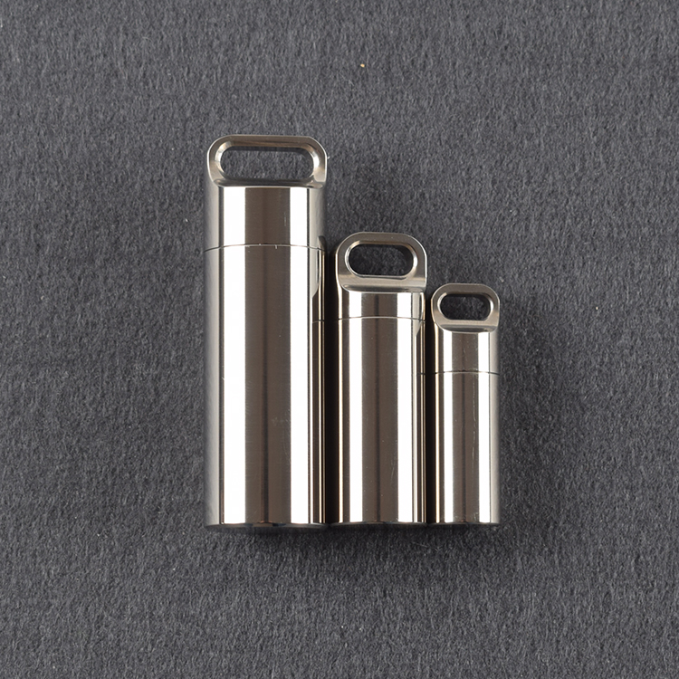 Pure Titanium Portable Pill Bottle Portable First Aid Box Sealed Waterproof Travel Mini Pill Box Home Storage Jar