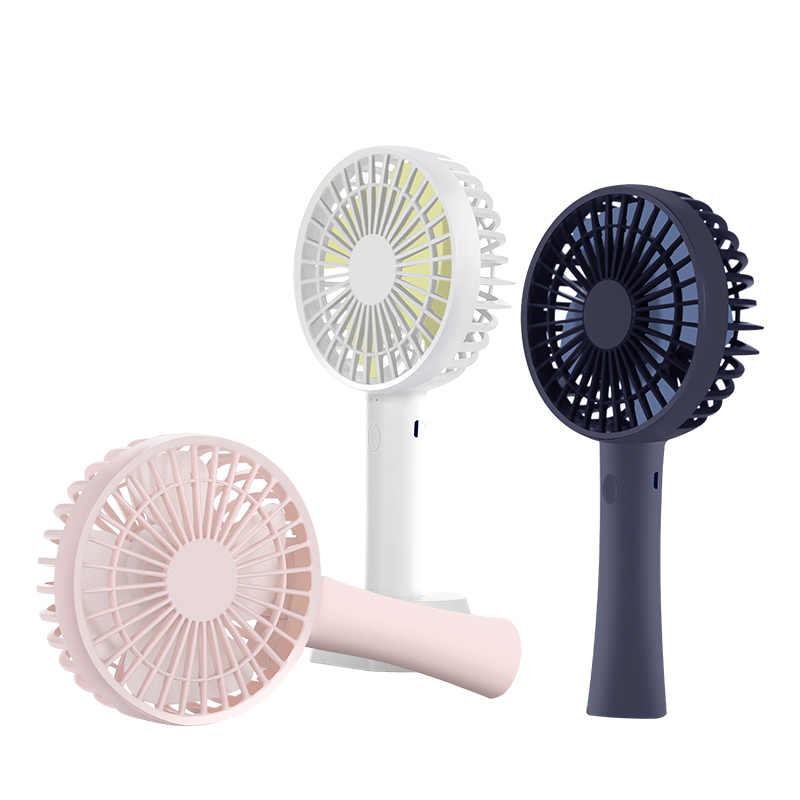 USB Table Desk Personal Fan Small Electric Fan Portable Student USB Handheld Mini Hand Holding Mute Rechargeable for Home Office Table Color : Coral Powder