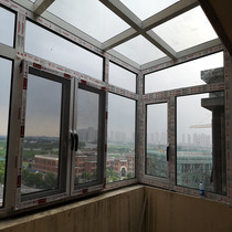 Shanghai steel structure laminated glass sun room seal terrace soundproof sun room broken bridge aluminum alloy doors and windows seal balcony