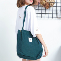 2020 new canvas bag womens shoulder bag student art Joker bag hipster environmental shopping bag