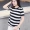 Mùa hè mới chia tay áo thun cotton sọc ngắn tay nữ phiên bản Hàn Quốc nhỏ bé cổ tròn rộng tay áo sơ mi nửa tay - Áo phông áo phông nữ cao cấp