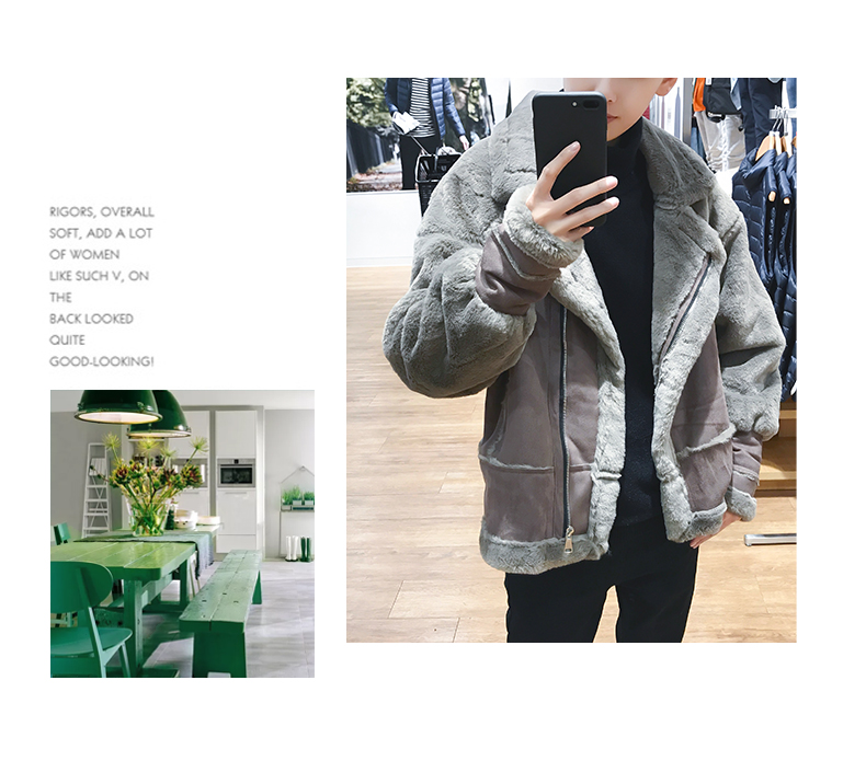 Của nam giới lông một mùa đông mới cộng với nhung faux fur jacket thanh niên dày vài bông áo bông scorpion triều áo khoác đẹp