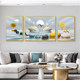 Living room decorative painting modern simple meaning good atmosphere sofa background wall hanging painting new Chinese style triple landscape mural