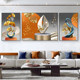 Living room decorative painting modern simple meaning good atmosphere sofa background wall hanging painting new Chinese style triple landscape mural