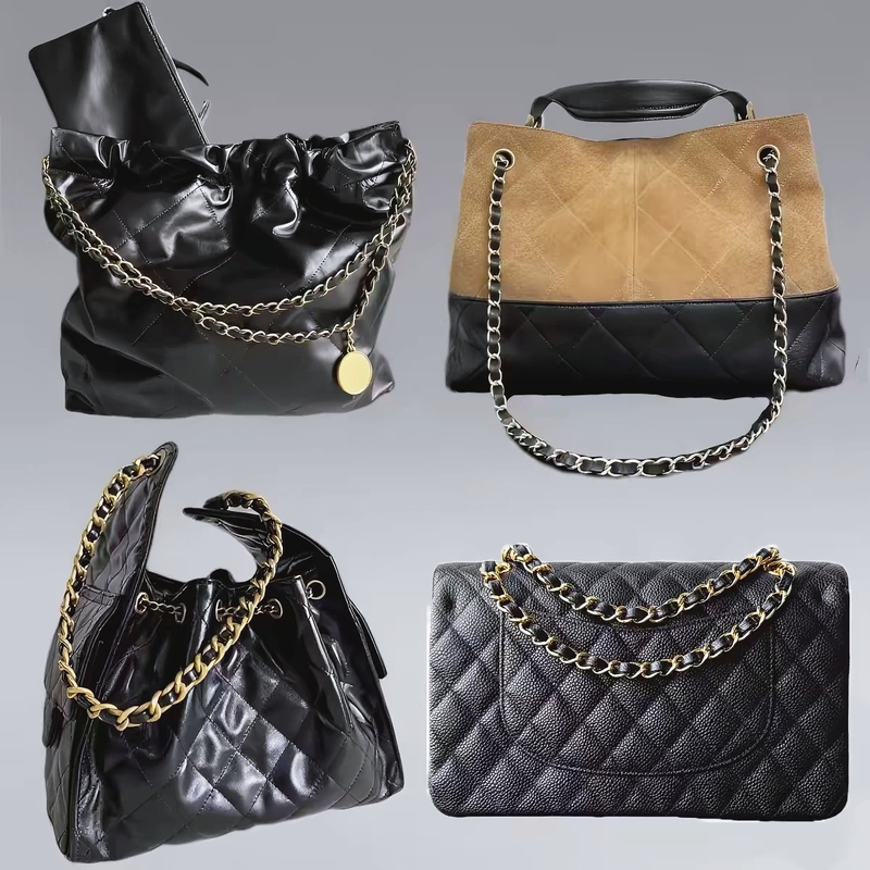 Focus on Original Products. New 22/25 Bag Leather Hobo Baguette Bag 25A Suede Cf Quilted Single Shoulder Crossbody Women's Bag