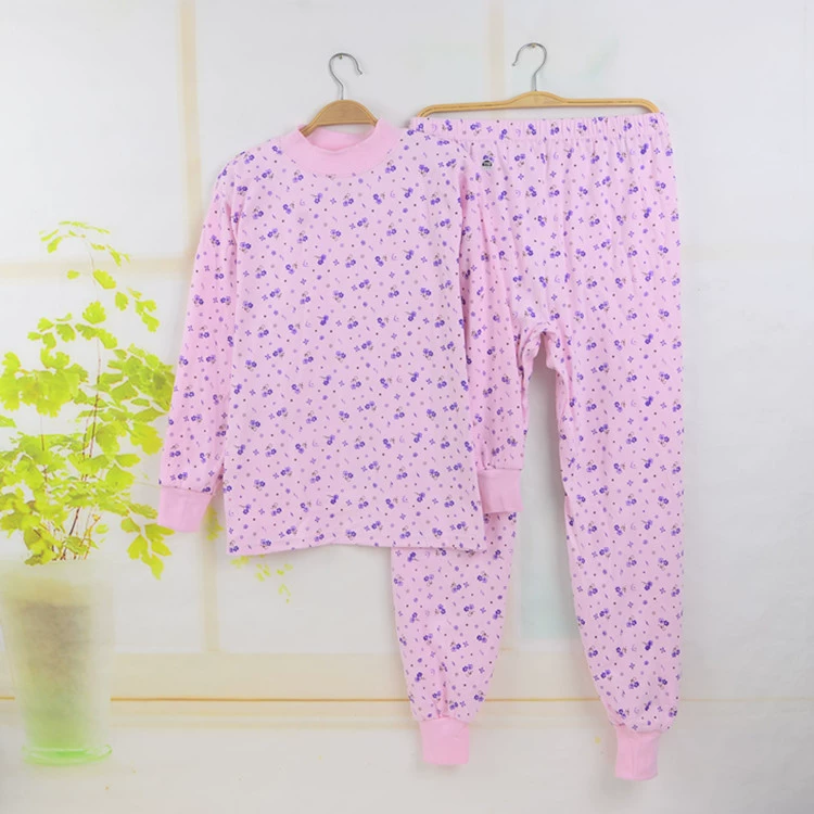 Qiuyi Qiuku phụ nữ trung niên cotton mẹ đồ lót nhiệt mỏng phần cũ áo len cotton phù hợp với dòng quần áo quần đồ bộ cho người 60 tuổi