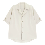 CHICERRO Пиджак классического кроя, рубашка, модный трендовый комплект, свободный крой, короткий рукав