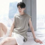 CHICERRO Жилет, мужская летняя белая футболка без рукавов, в американском стиле