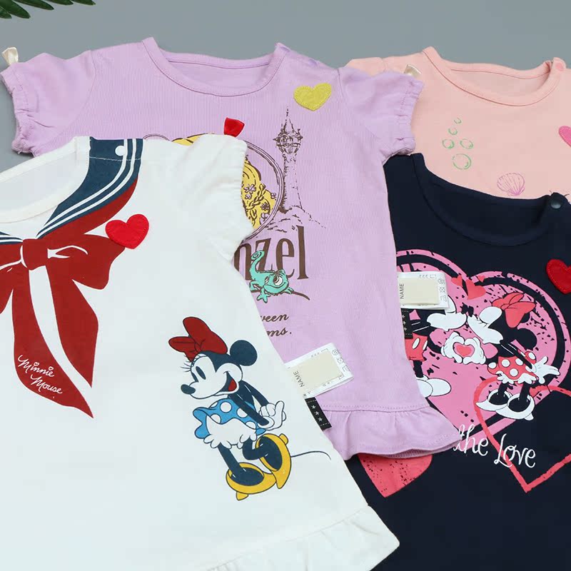 19 xuất khẩu mới Trẻ em Nhật Bản mặc áo sơ mi cotton ngắn tay mùa hè cho bé trai và bé gái áo sơ mi mỏng cho bé - Áo thun áo phông thu đông bé gái đẹp