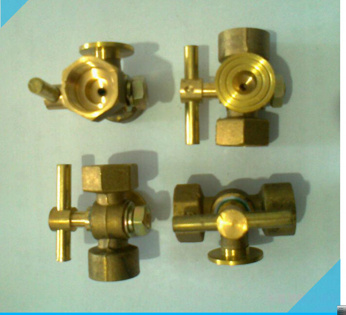 Pressure meter accessories three-way screw plug valve door three-way cock ball valve DN15 Corker pressure meter
