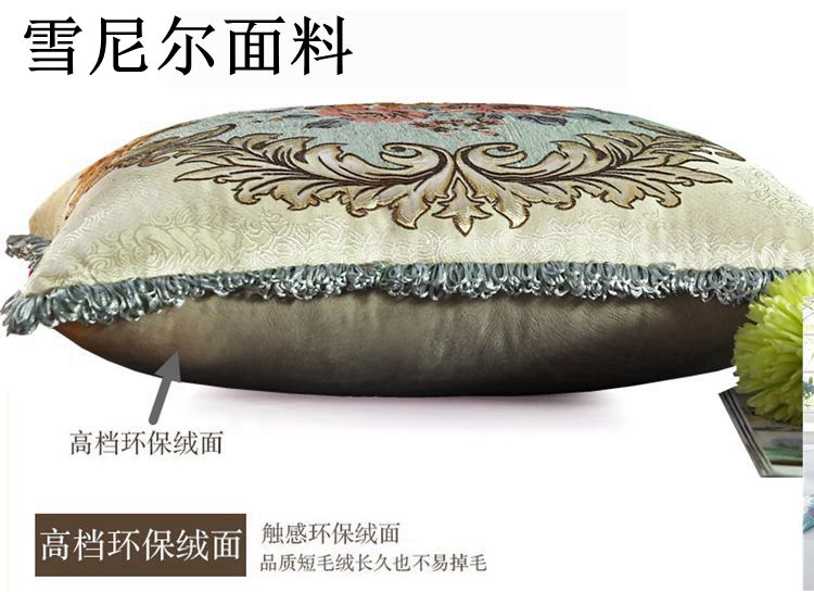Phòng khách với ghế sofa da đệm gối bao gồm xe bọc đầu giường tựa lưng thắt lưng thêu câu lạc bộ xe hơi châu Âu sang trọng - Trở lại đệm / Bolsters goi sofa