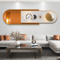 Light extravagant atmosphere living room decoration painting geometric sofa back background wall hanging painting semicircle superposition mural modern wall painting