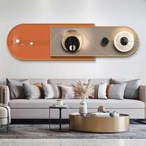 Living room decoration painting banner sofa background wall hanging painting large overlay light luxury crystal porcelain mural modern simple wall painting