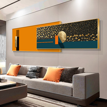 Atmospheric living room decorative painting Hermes orange geometric abstract sofa background wall hanging painting light luxury modern mural wall painting